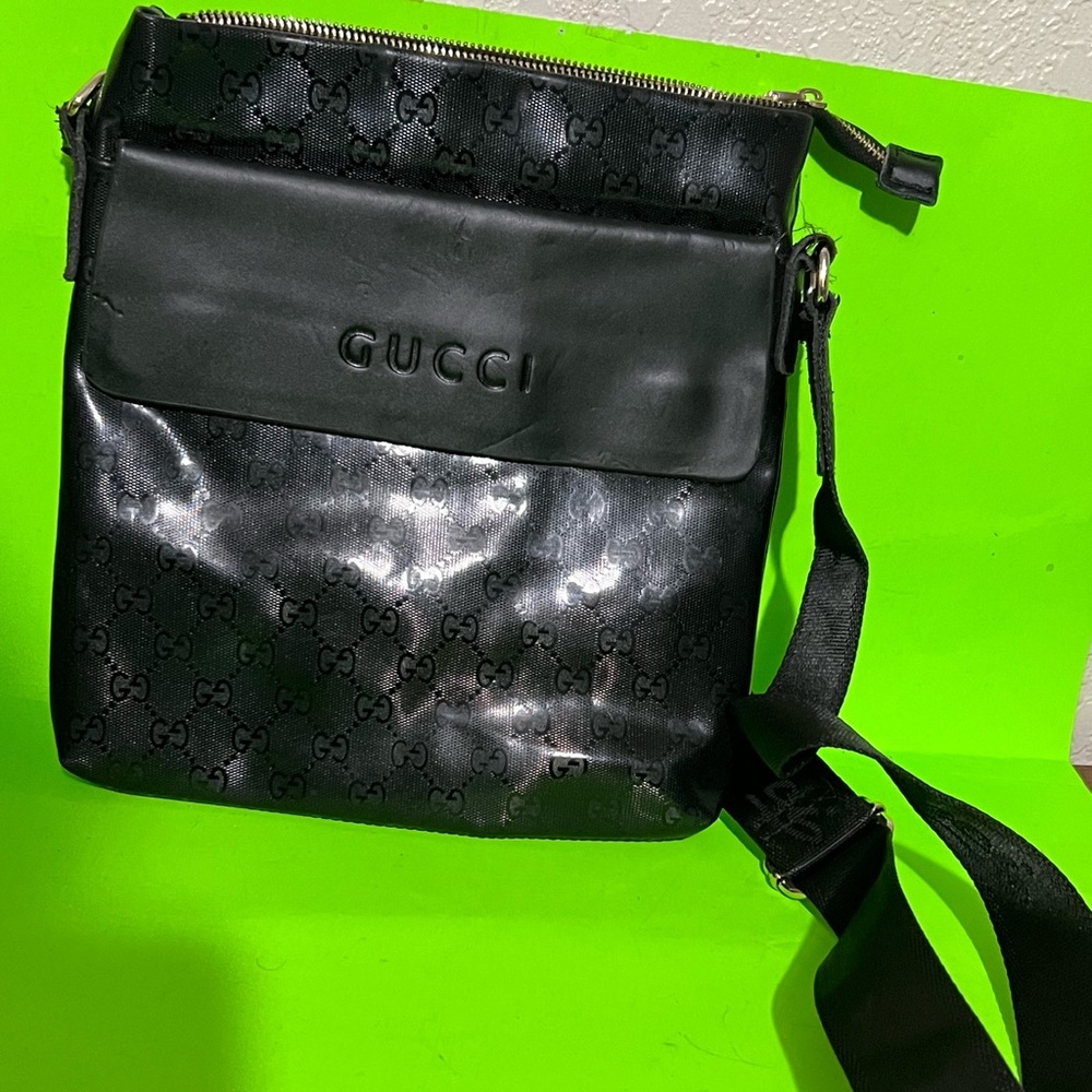 Black Signature Crossbody Bag for Women